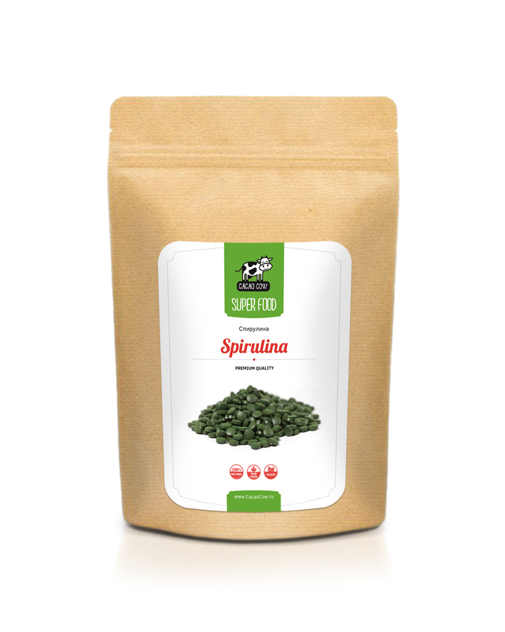 

Спирулина премиум CacaoCow в таблетках, 200г