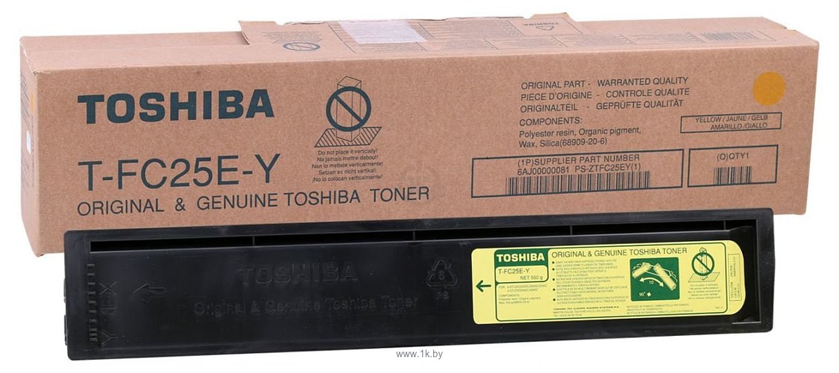

Картридж для лазерного принтера Toshiba T-FC25EY (6AJ00000202), желтый, оригинал
