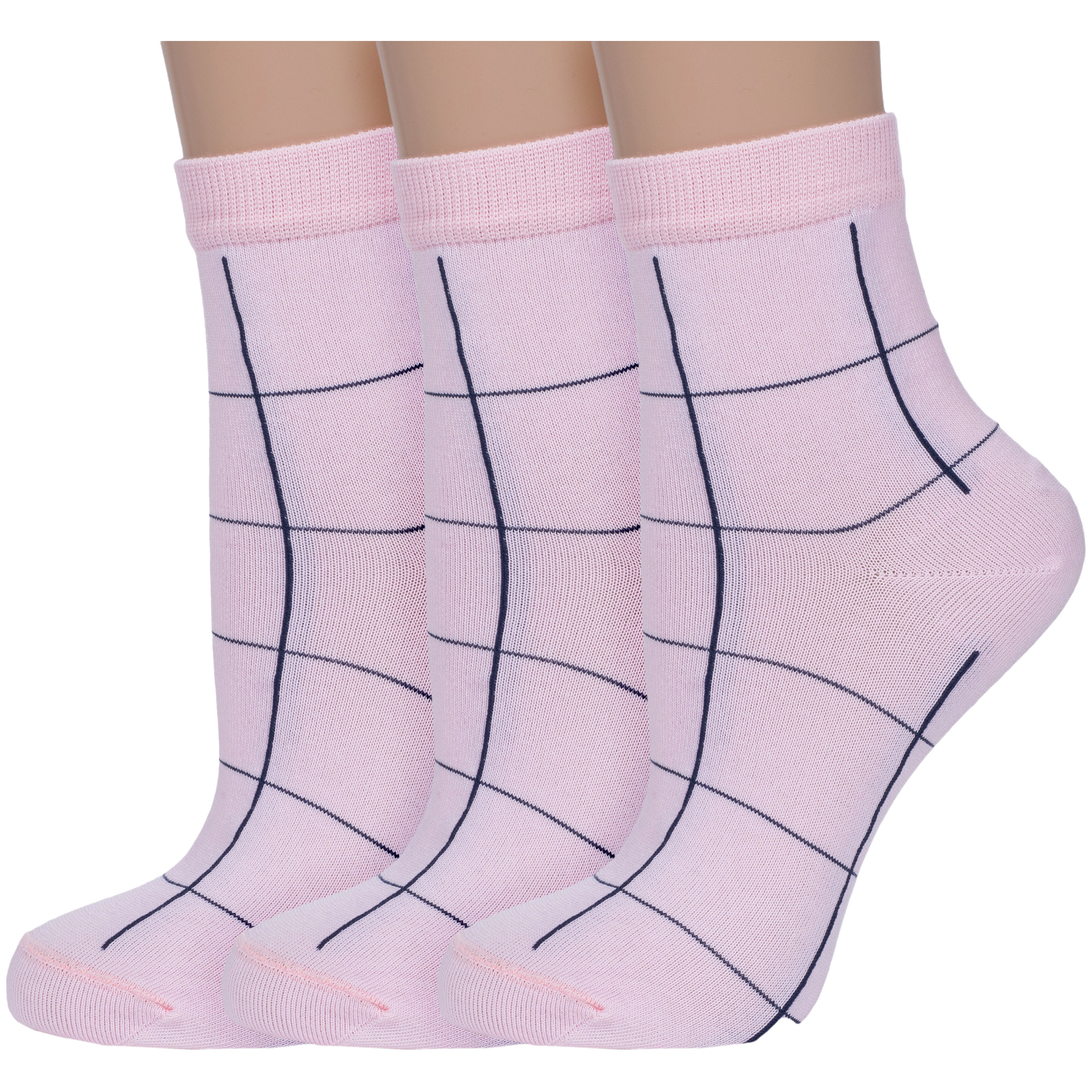Комплект носков женских LorenzLine 3-Д128 розовых 23