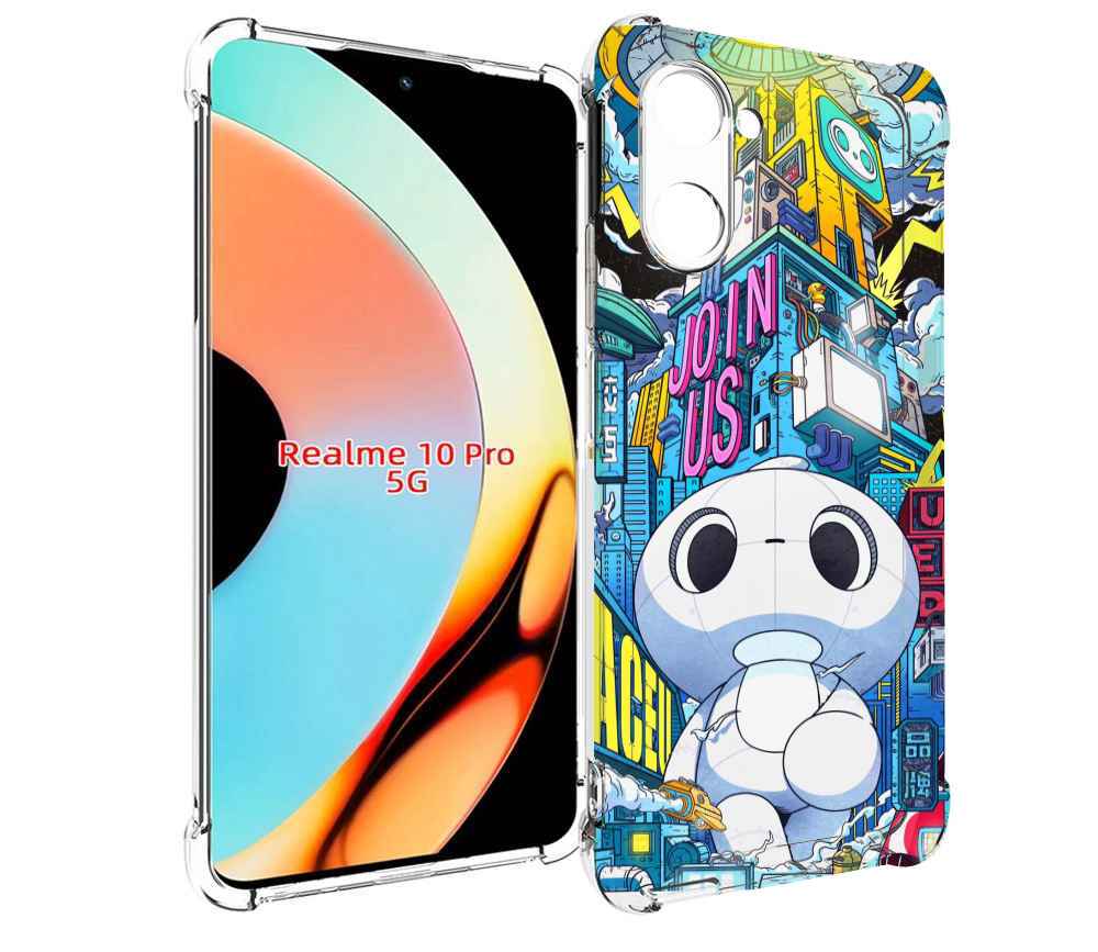 

Чехол бампер MyPads FaceU для Realme 10 Pro противоударный, Прозрачный, Tocco