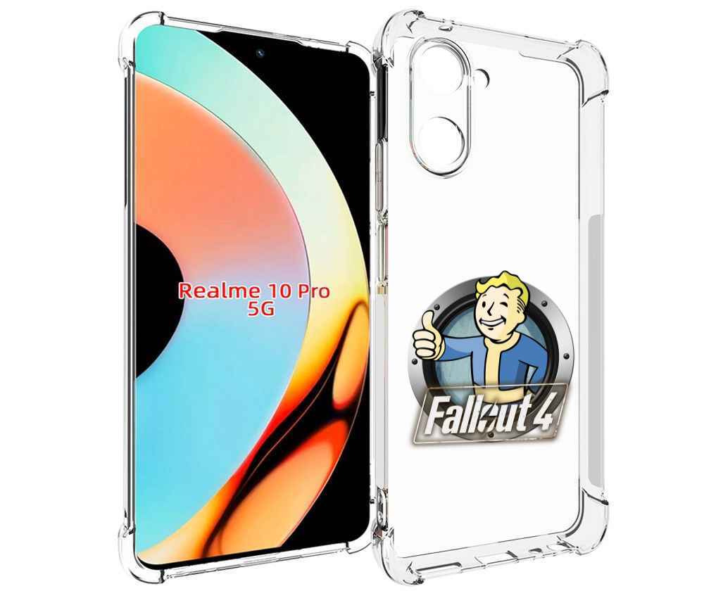 

Чехол бампер MyPads Fallout-4 для Realme 10 Pro противоударный, Прозрачный, Tocco