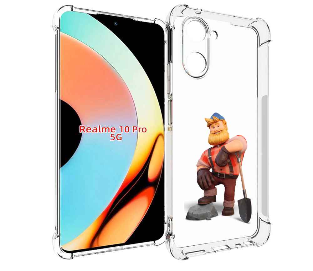

Чехол бампер MyPads FarmVille-2 для Realme 10 Pro противоударный, Прозрачный, Tocco