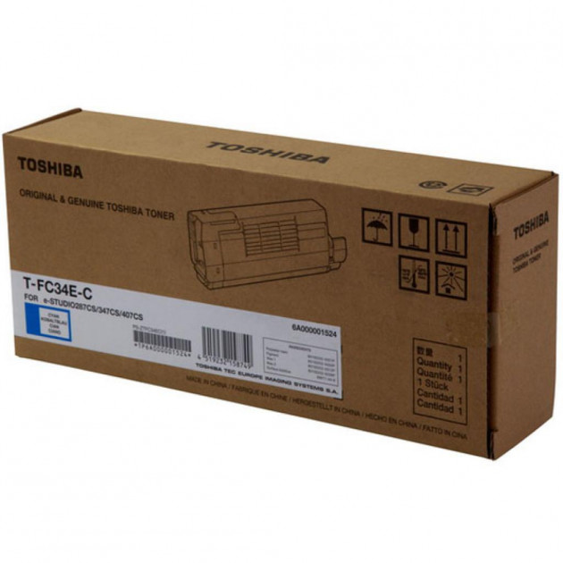 

Картридж для лазерного принтера Toshiba T-FC34EC (6A000001782), голубой, оригинал