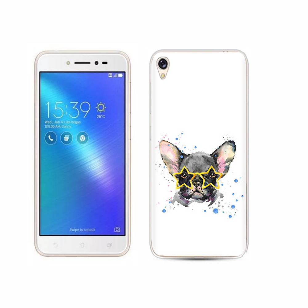 

Чехол MyPads Tocco для Asus ZenFone Live (ZB501KL) буля в очках, Прозрачный, Tocco