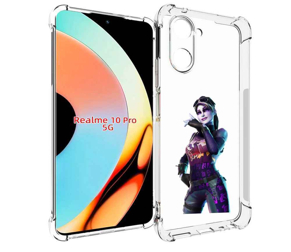 

Чехол бампер MyPads Fortnite-3 для Realme 10 Pro противоударный, Прозрачный, Tocco