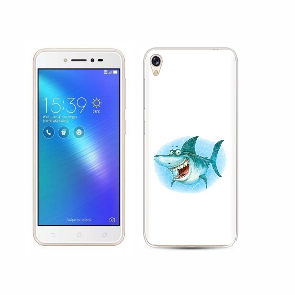 

Чехол MyPads Tocco для Asus ZenFone Live (ZB501KL) веселая акула, Прозрачный, Tocco