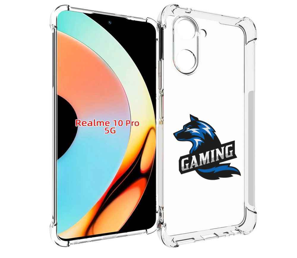 

Чехол бампер MyPads Gaming мужской для Realme 10 Pro противоударный, Прозрачный, Tocco