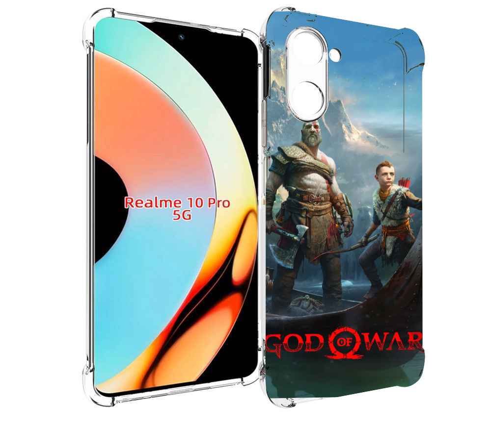 

Чехол бампер MyPads God Of War Кратос Атрей для Realme 10 Pro пр..., Прозрачный, Tocco