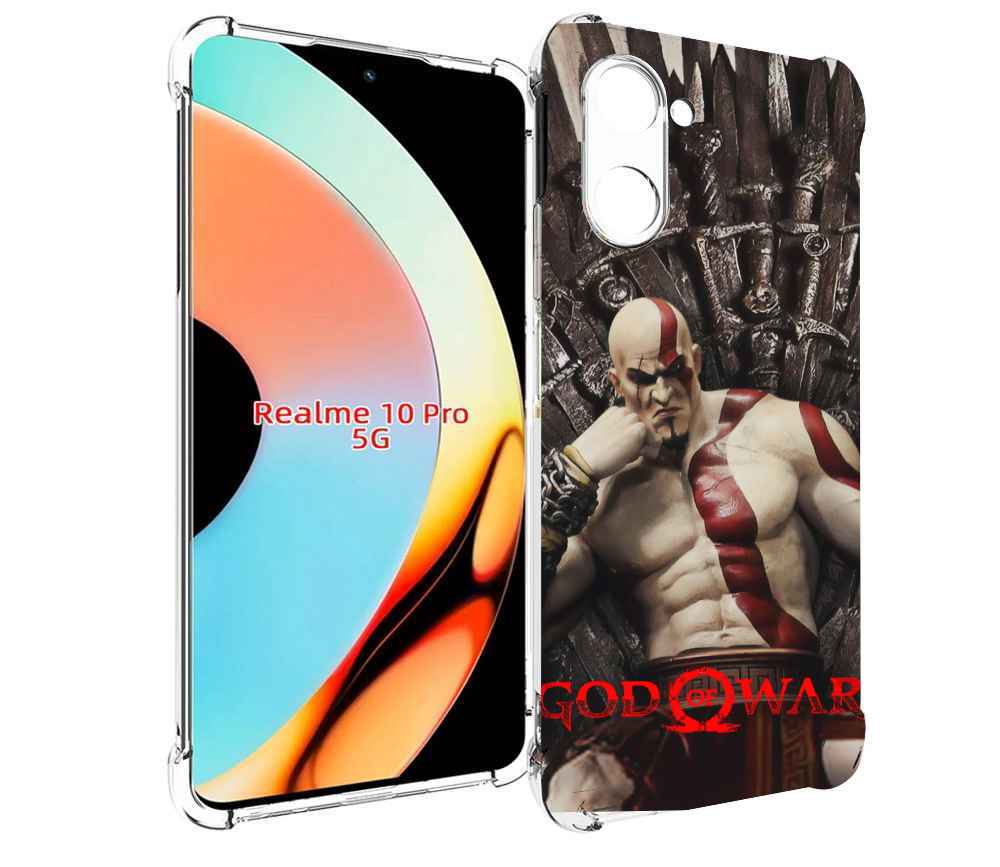 

Чехол бампер MyPads God of War Кратос для Realme 10 Pro противоу..., Прозрачный, Tocco