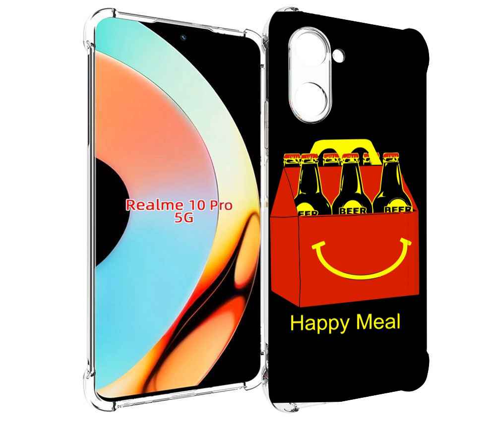 Чехол бампер MyPads Happy Meal для Realme 10 Pro противоударный