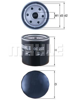 

Фильтр масляный KNECHT OC 232