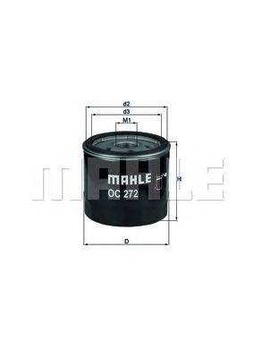 фото Фильтр масляный knecht oc 272 mahle/knecht