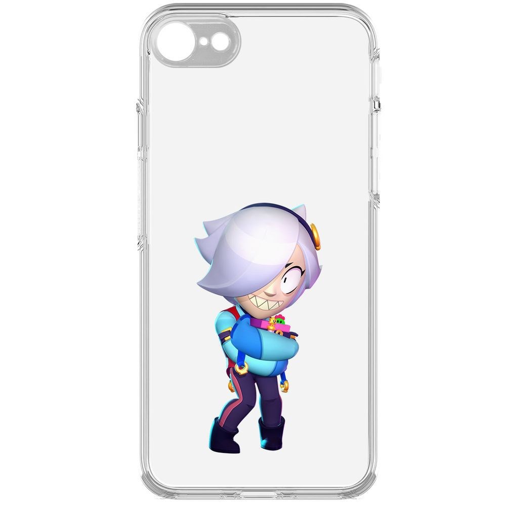 Чехол-накладка Brawl Stars-Колетт для iPhone 7/8/SE 2020 с защитой камеры