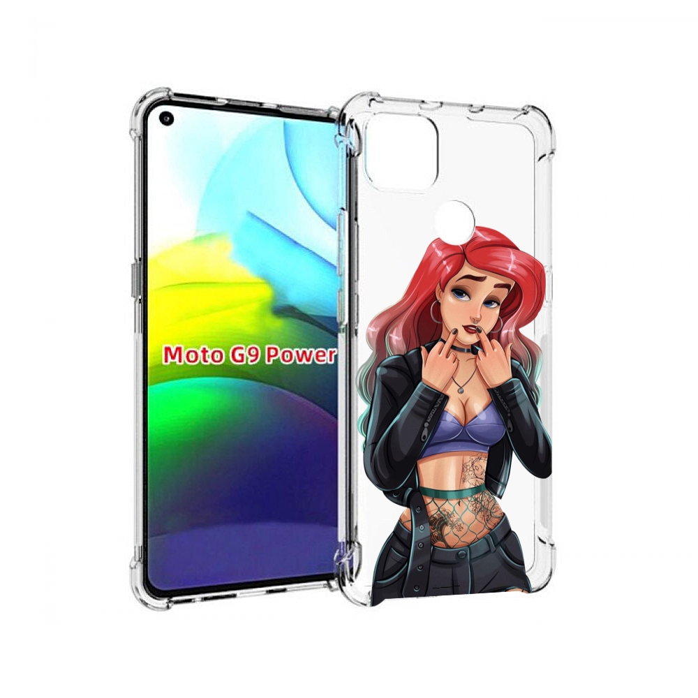 

Чехол MyPads Ариэль-русалочка-готика для Motorola Moto G9 Power, Прозрачный, Tocco