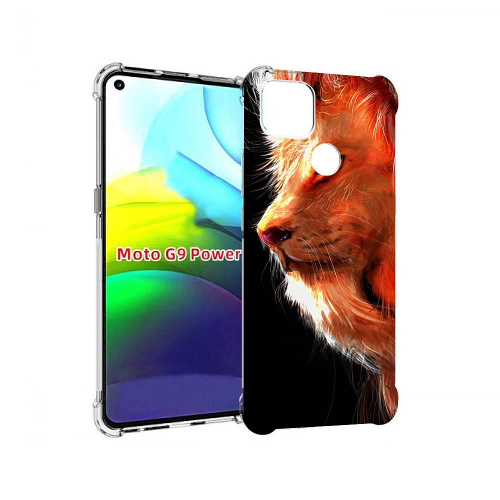 

Чехол MyPads Арт-рисунок-льва мужской для Motorola Moto G9 Power, Прозрачный, Tocco