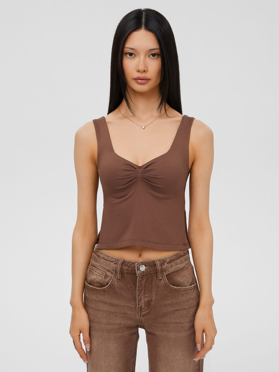 

Топ женский Feelz Soft коричневый XS, Soft