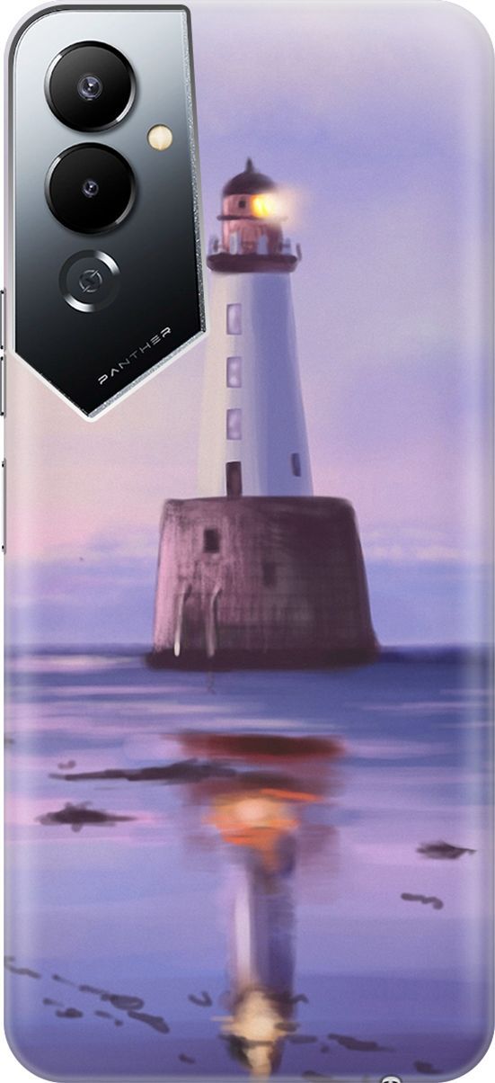 

Силиконовый чехол на Tecno Pova 4 с принтом "Маяк", Синий;фиолетовый, 158040