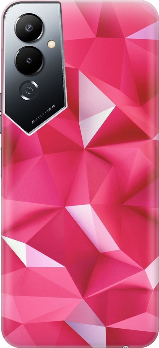 

Силиконовый чехол на Tecno Pova 4 с принтом "Малиновые ромбы", Красный;розовый, 158034