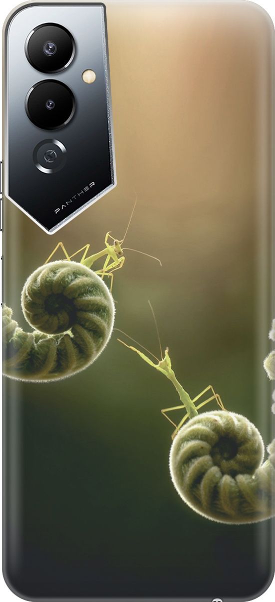 

Силиконовый чехол на Tecno Pova 4 с принтом "Пара богомолов", Бежевый;зеленый, 158041