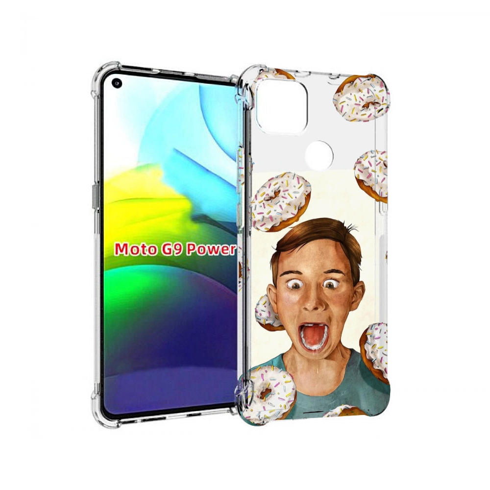 

Чехол MyPads Бешенные-пончики для Motorola Moto G9 Power, Прозрачный, Tocco