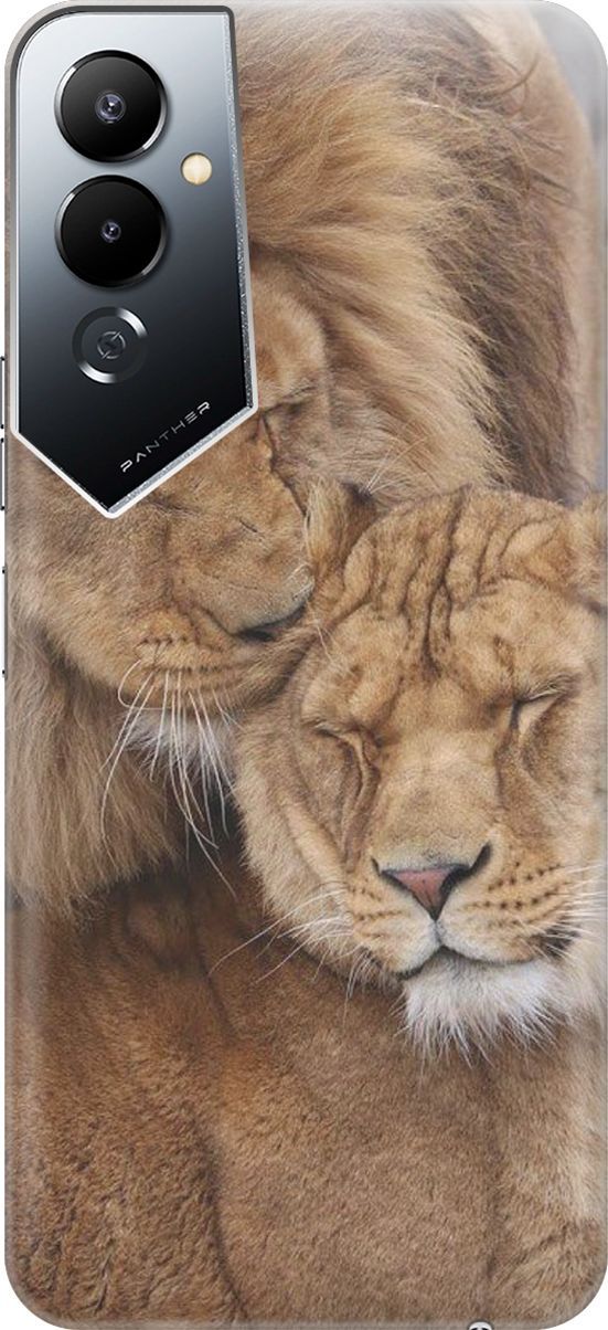 

Силиконовый чехол на Tecno Pova 4 с принтом "Милые львы", Бежевый;коричневый, 158041