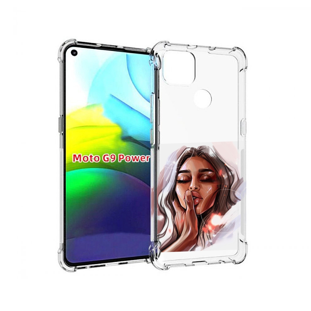 

Чехол MyPads Большие-губы женский для Motorola Moto G9 Power, Прозрачный, Tocco