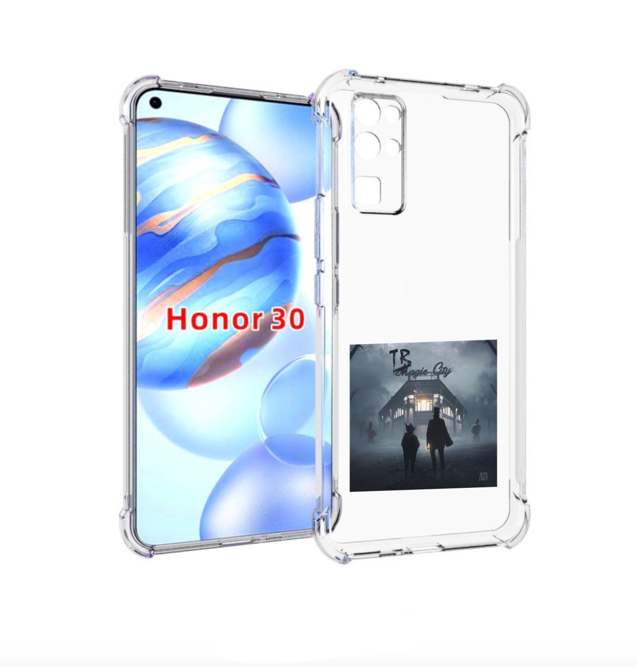 

Чехол бампер MyPads Tragic City ЛСП для Honor 30 (BMH-AN10) прот, Прозрачный, Tocco