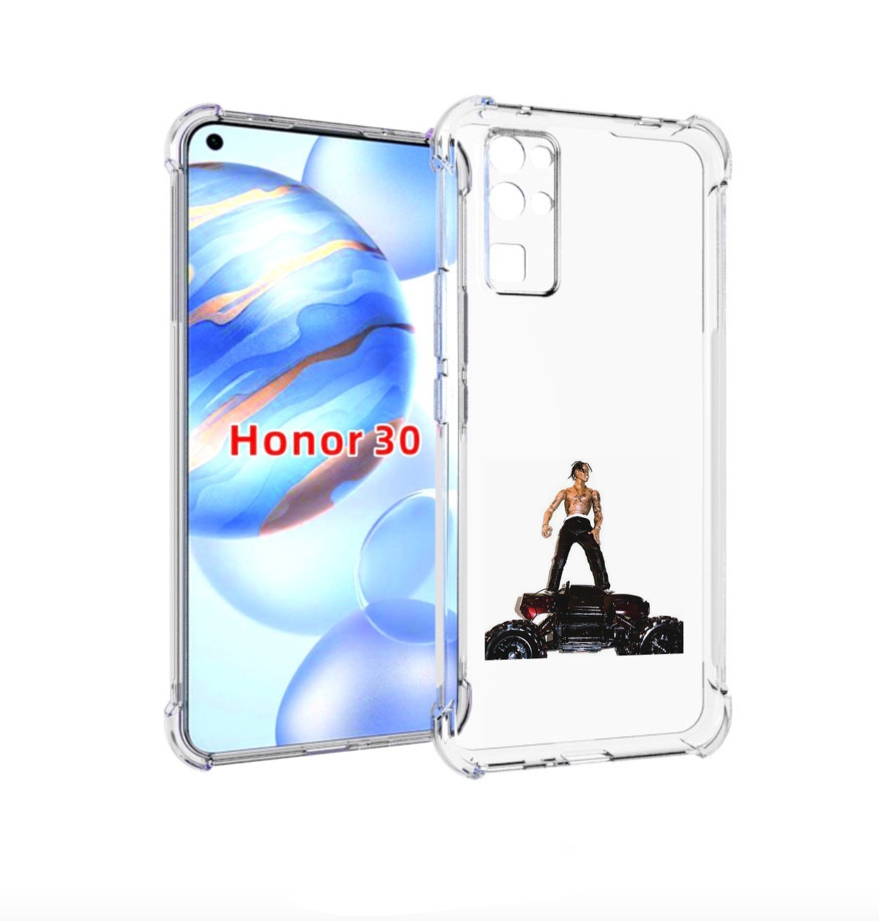 

Чехол бампер MyPads Travis Scott - Rodeo для Honor 30 (BMH-AN10), Прозрачный, Tocco