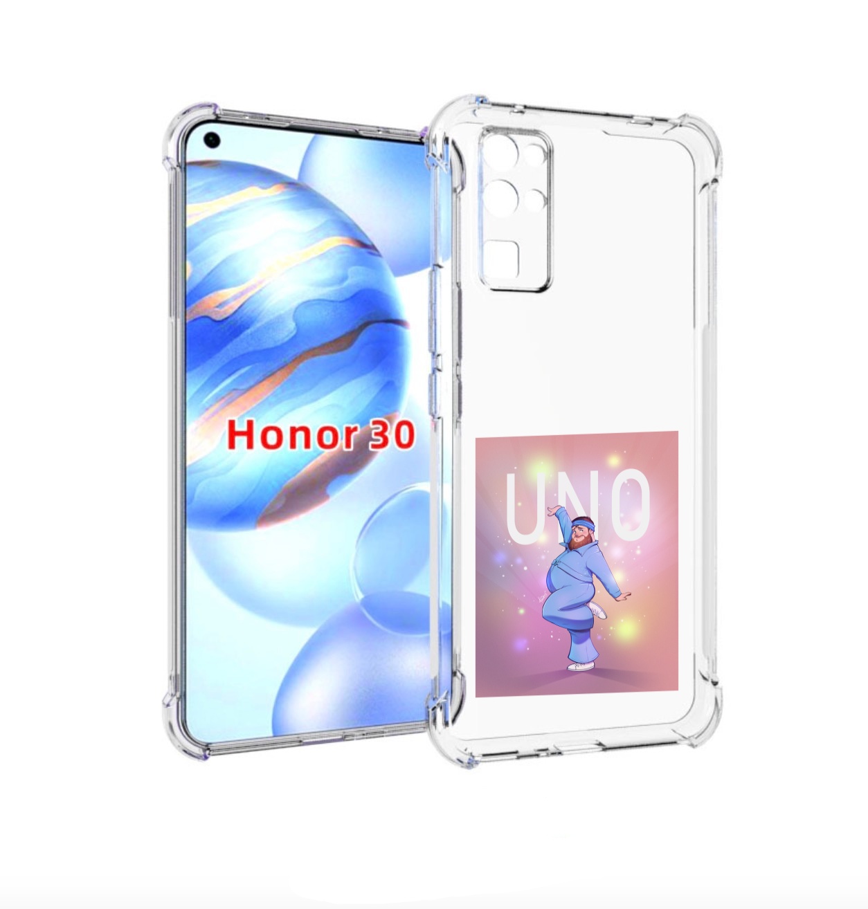 

Чехол бампер MyPads UNO-танцор для Honor 30 (BMH-AN10) противоуд, Прозрачный, Tocco