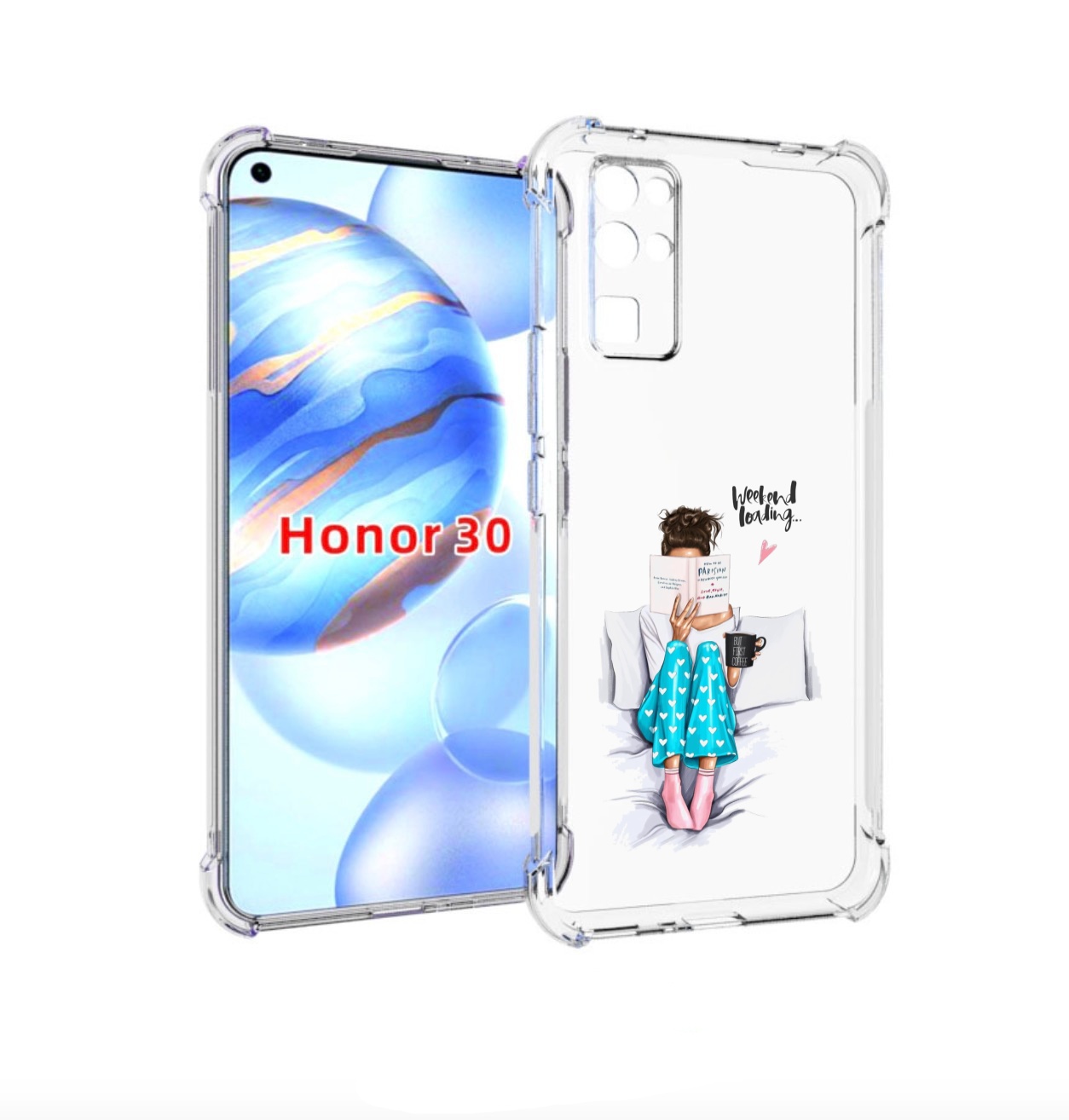 

Чехол бампер MyPads Weekend-loading для Honor 30 (BMH-AN10) прот, Прозрачный, Tocco