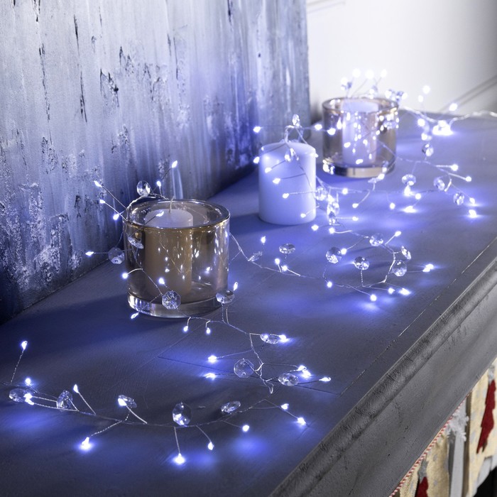 

Световая гирлянда новогодняя Luazon Lighting Лепестки 9085129 2 м белый холодный, Лепестки