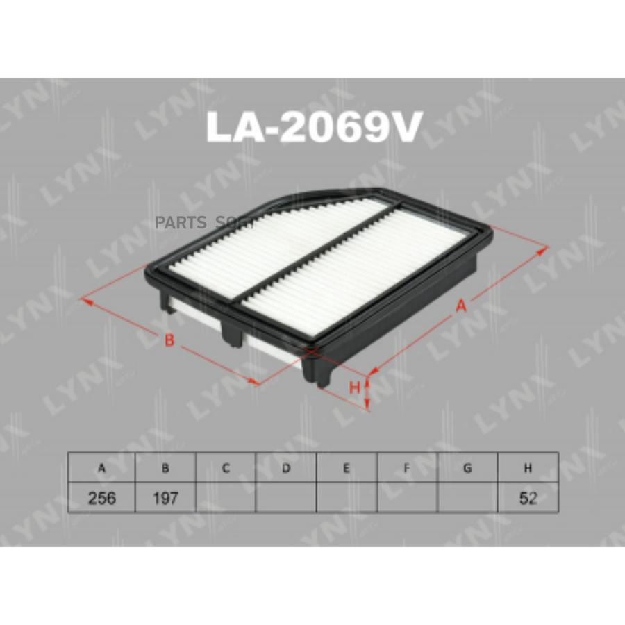 

LYNXAUTO LA-2069V Фильтр возд.HONDA CR-V IV 2.4 12= 1шт