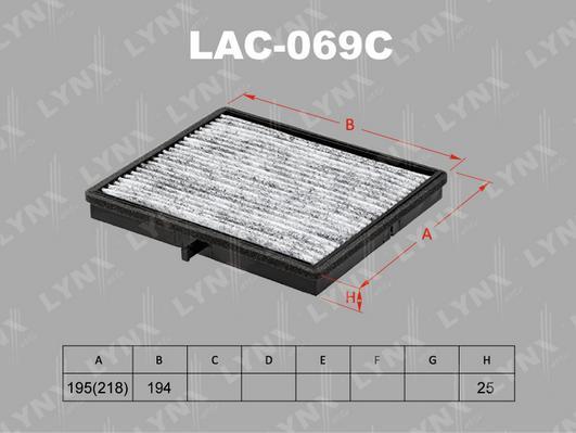 

Фильтр Салона Угольный Lac-069c Nsii0015307061 LYNXauto LAC069C