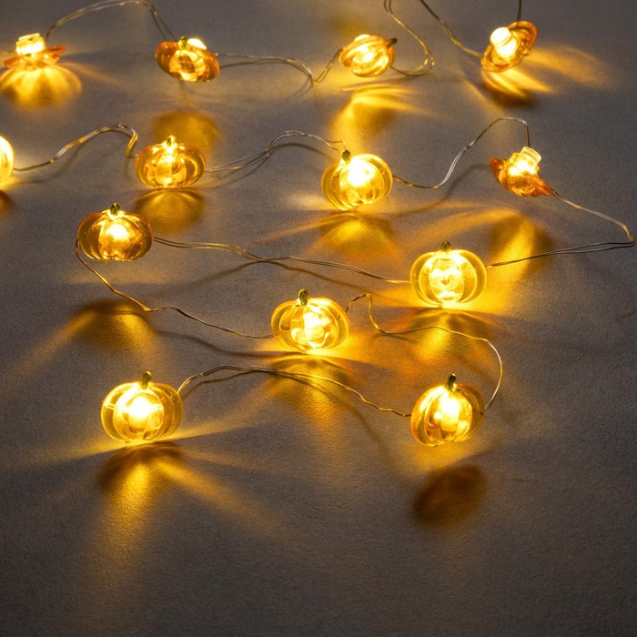 

Световая гирлянда новогодняя Luazon Lighting Тыква 7867200 2 м белый теплый, Тыква
