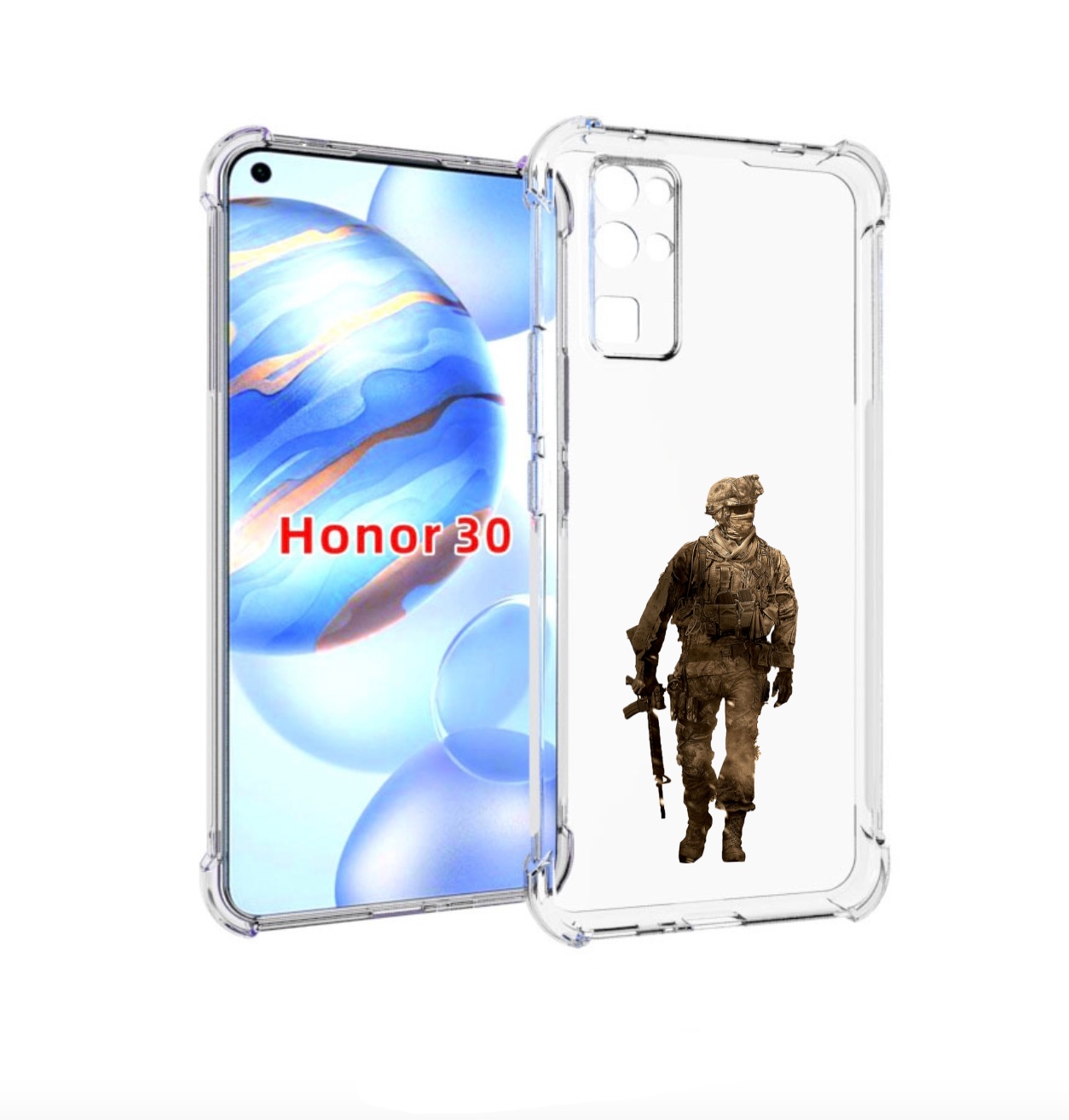 

Чехол бампер MyPads call-of-duty мужской для Honor 30 (BMH-AN10), Прозрачный, Tocco