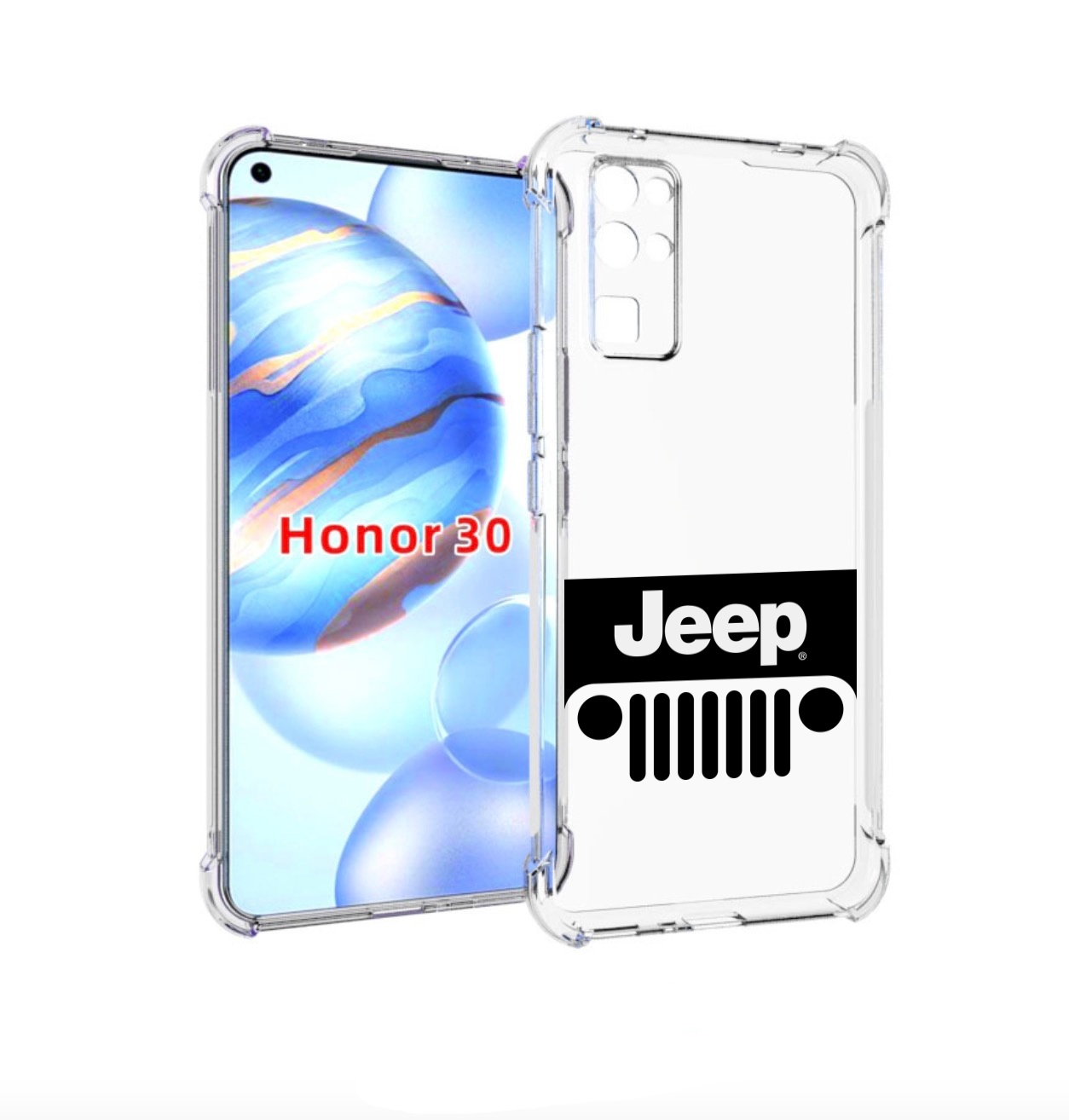 

Чехол бампер MyPads jeep-джип-3 мужской для Honor 30 (BMH-AN10), Прозрачный, Tocco