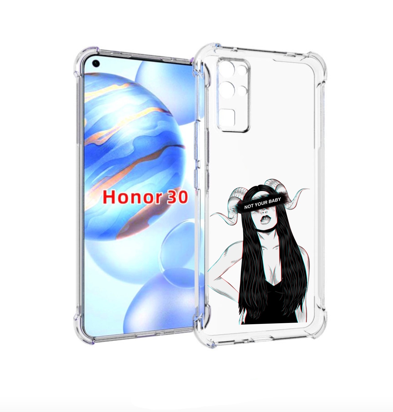 

Чехол бампер MyPads not-your для Honor 30 (BMH-AN10) противоударный, Прозрачный, Tocco