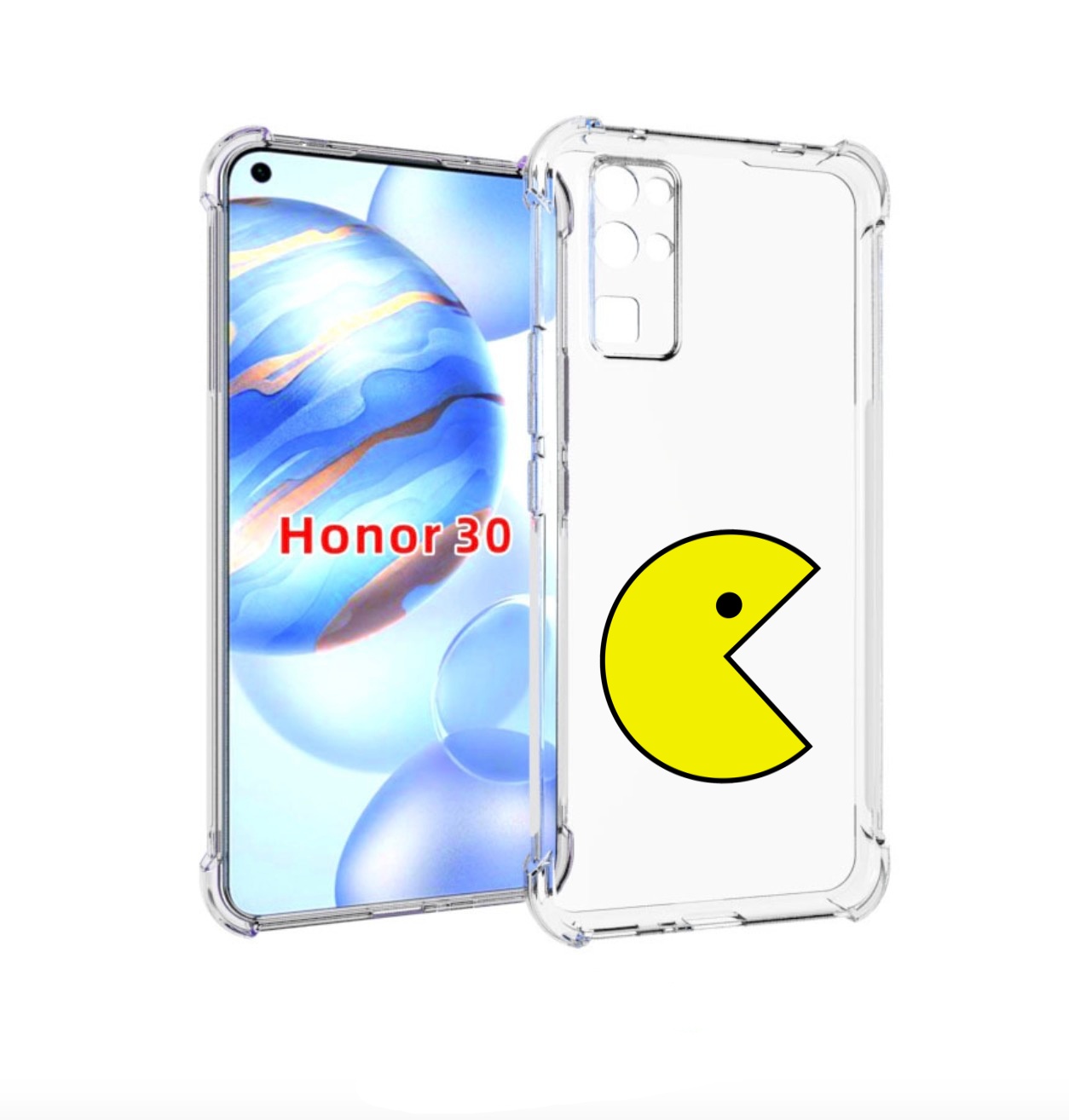 

Чехол бампер MyPads pacman-пекмен для Honor 30 (BMH-AN10) против, Прозрачный, Tocco