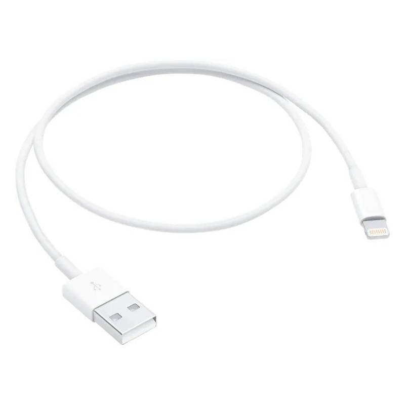 Кабель Apple USB - Lightning, 2.1 А, 0.5 м, белый (ME291ZM/A)