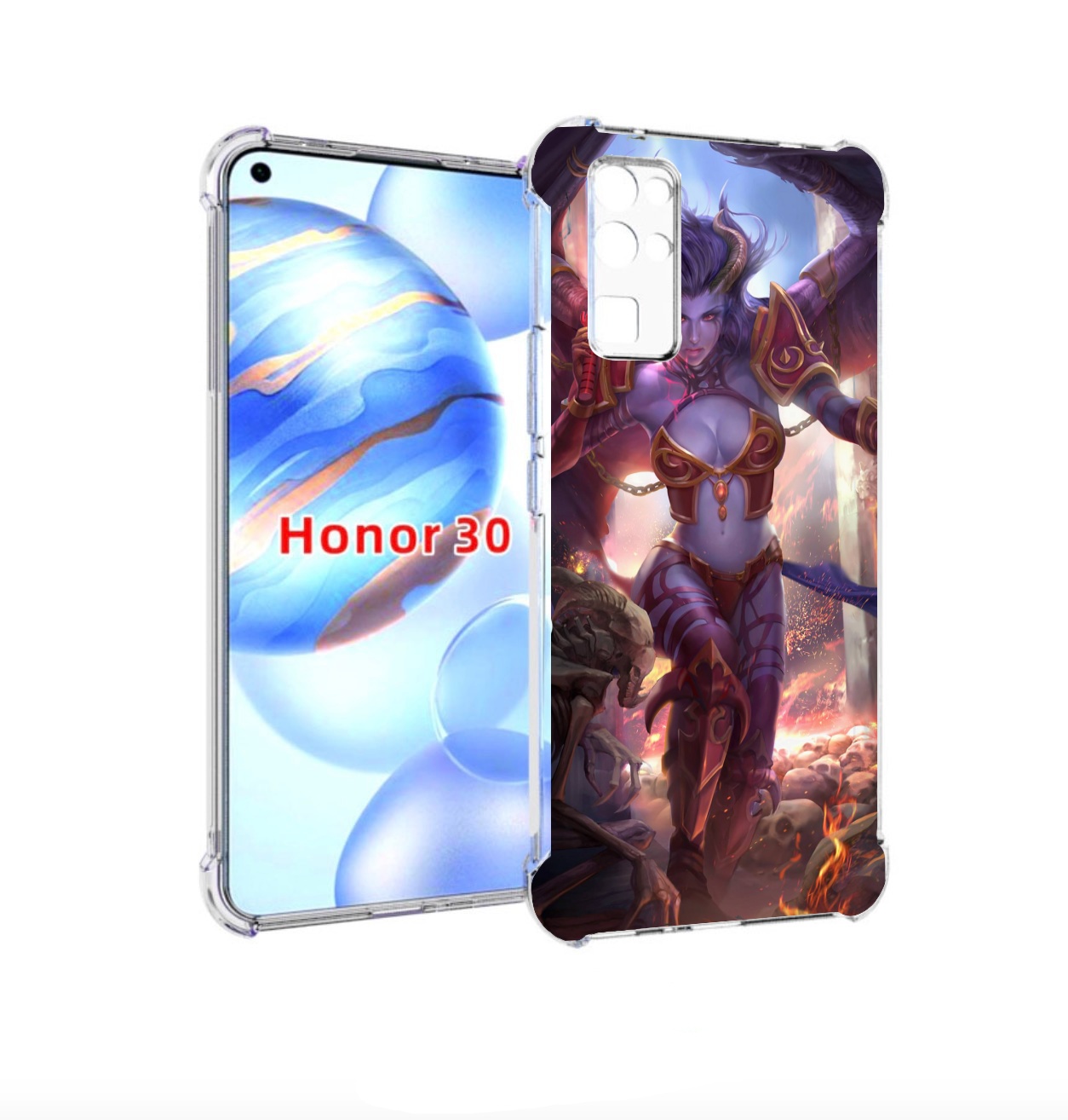 

Чехол бампер MyPads queen of pain dota 2 для Honor 30 (BMH-AN10), Прозрачный, Tocco