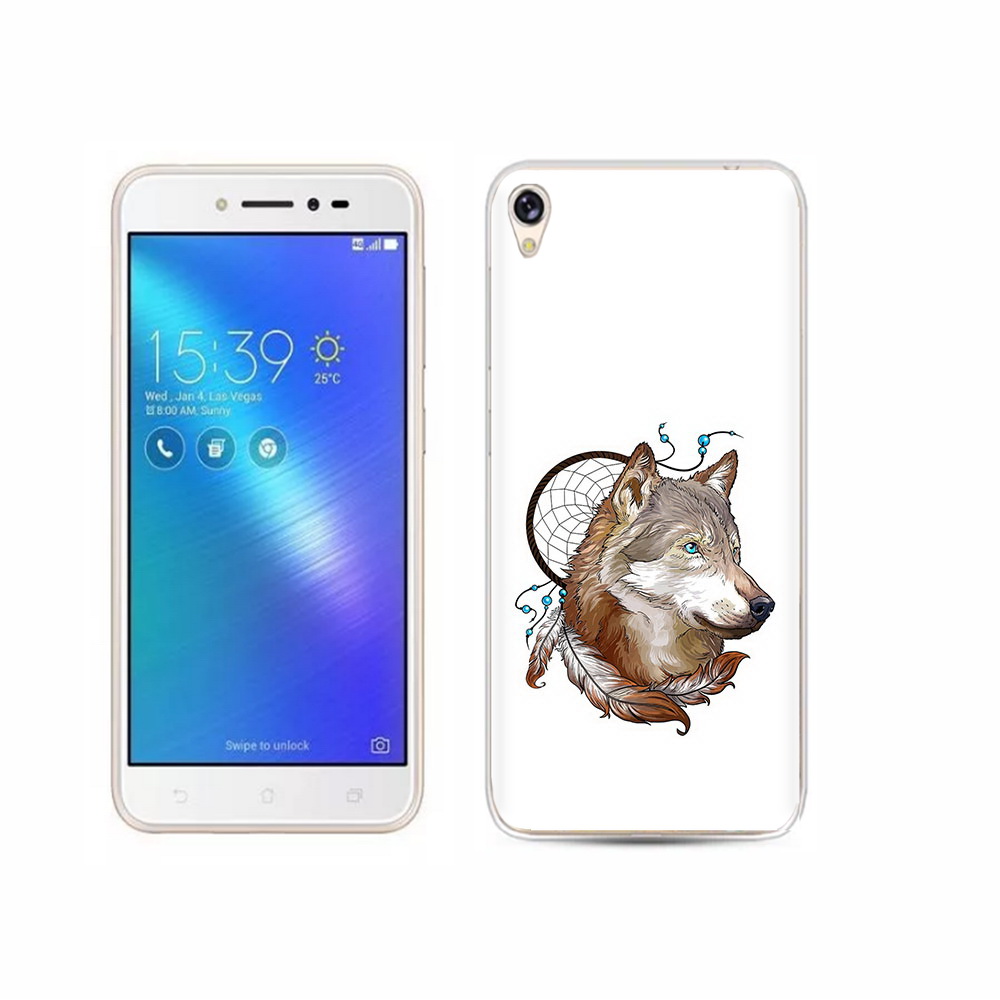 

Чехол MyPads Tocco для Asus ZenFone Live (ZB501KL) волк и ловец снов, Прозрачный, Tocco