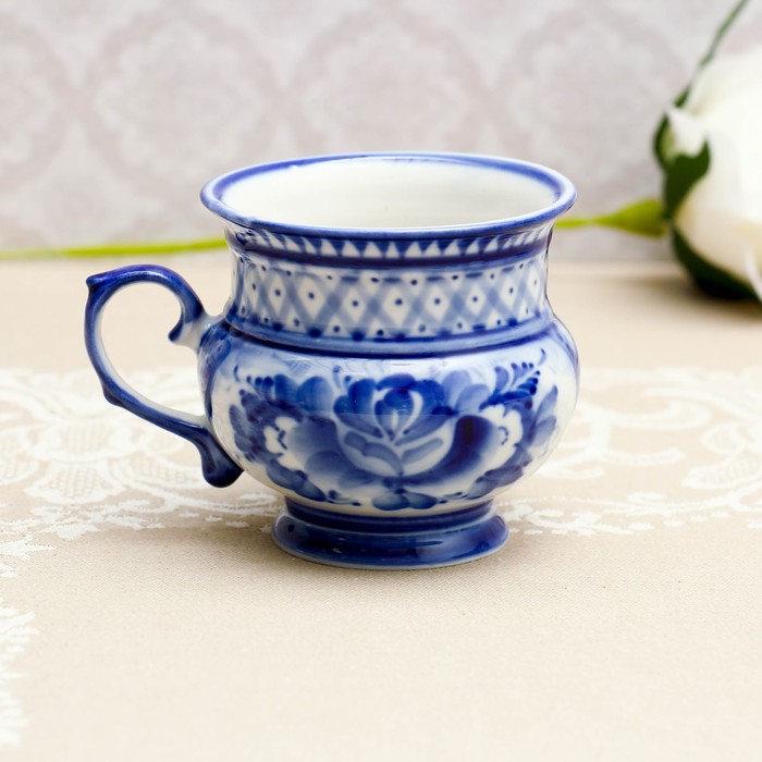 

Кружка "Голубка", гжель, фарфор, 2с, МИКС