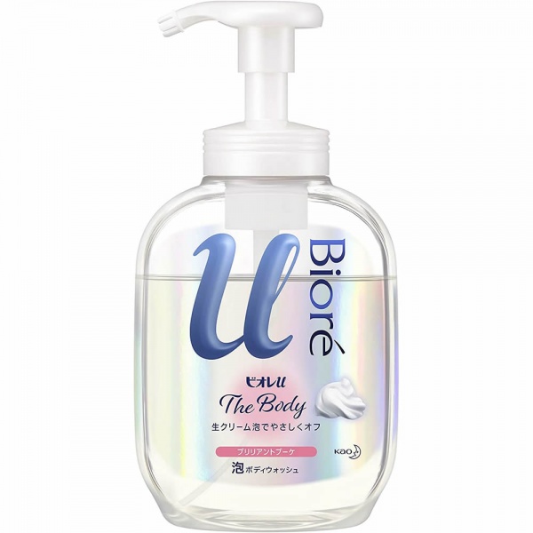 Kao biore u foaming body wash brilliant bouquet пена для душа, с нежным цветочным ароматом