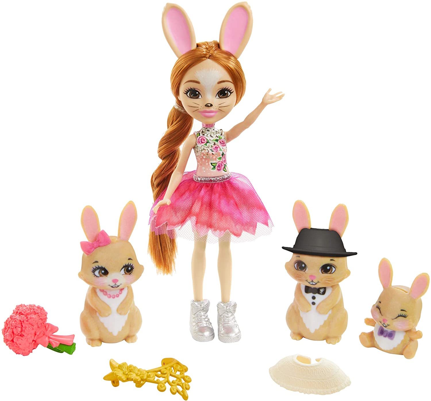 фото Кукла enchantimals бристел brystal royals семья кроликов gyj08