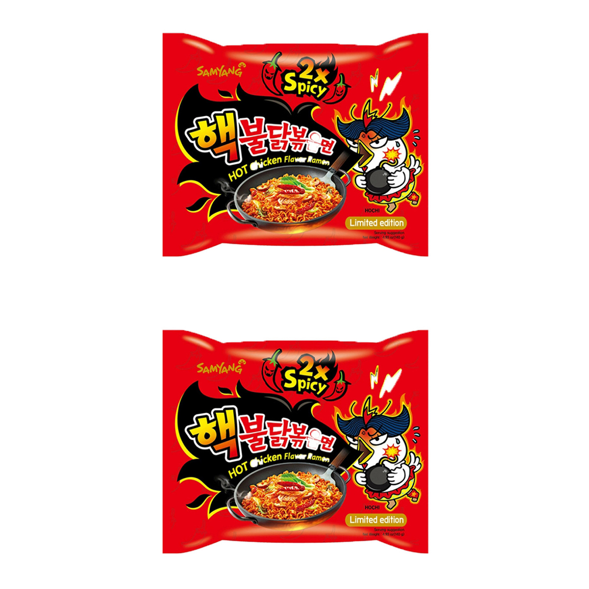 Лапша быстрого приготовления SAMYANG курица острая Самянг 2х Spicy 2 шт по 140 г 533₽