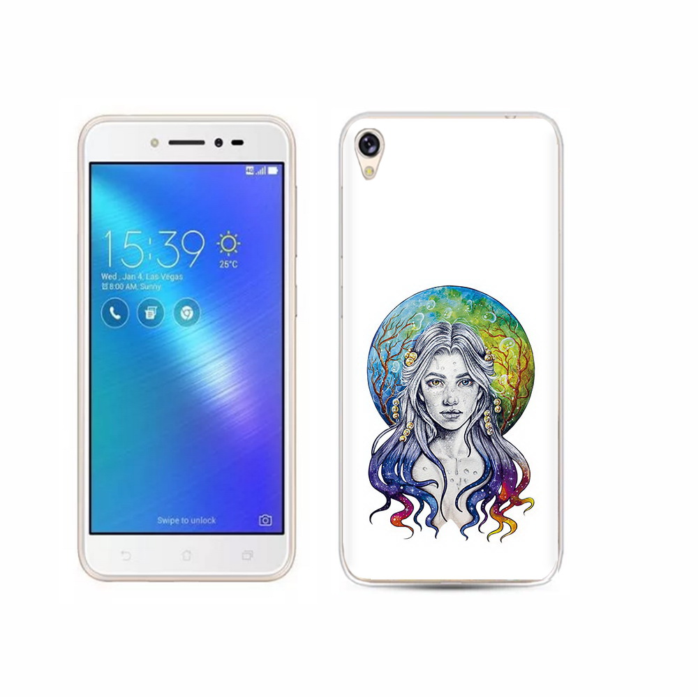 

Чехол MyPads Tocco для Asus ZenFone Live (ZB501KL) девушка с красивыми волосами, Прозрачный, Tocco