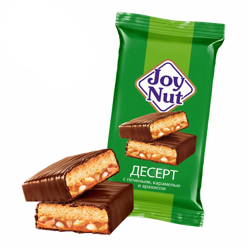

Конфеты глазированные Joy Nut Десерт печенье-карамель-арахис 500 г