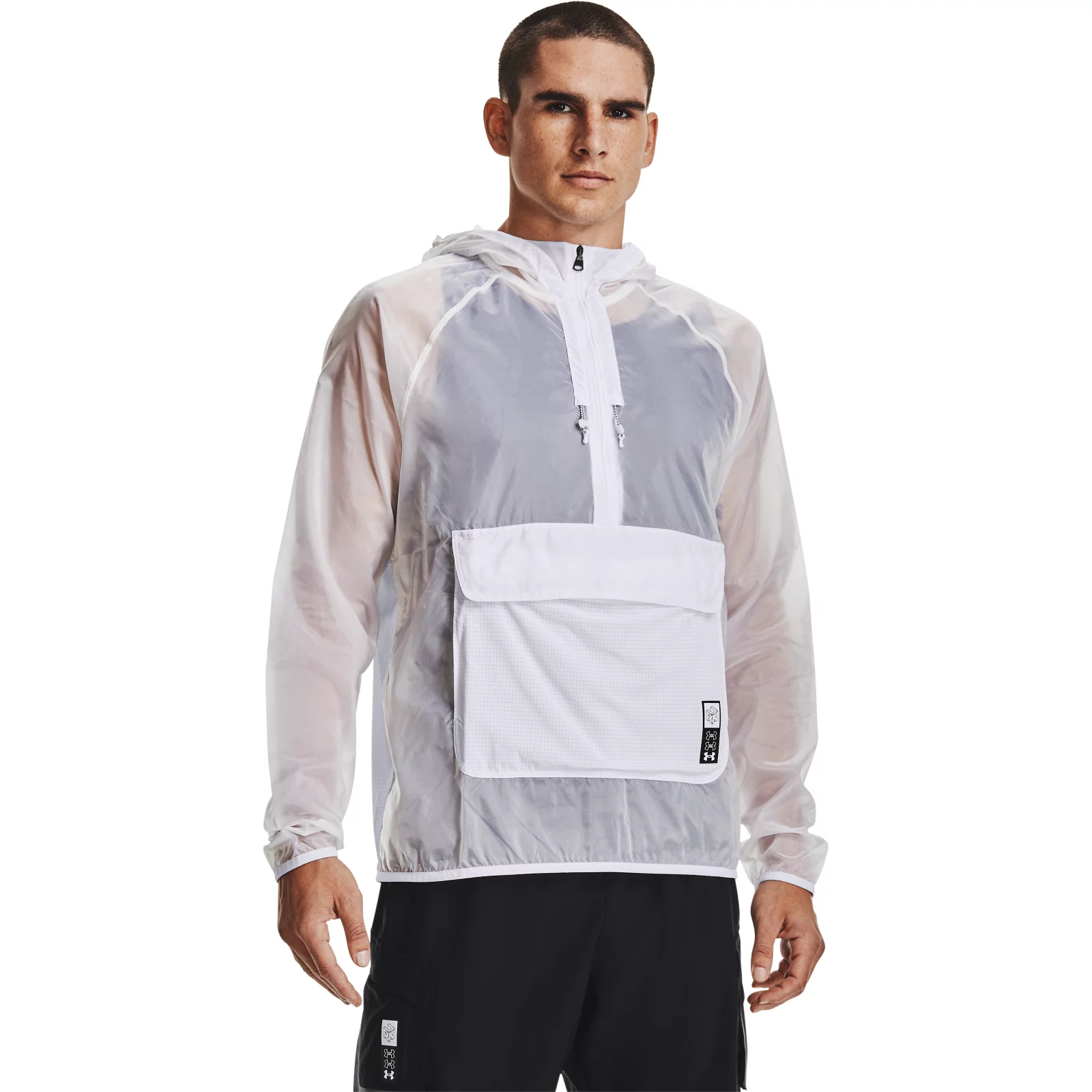 

Ветровка мужская Under Armour Run Anywhere Anorak белая XL, Run Anywhere Anorak