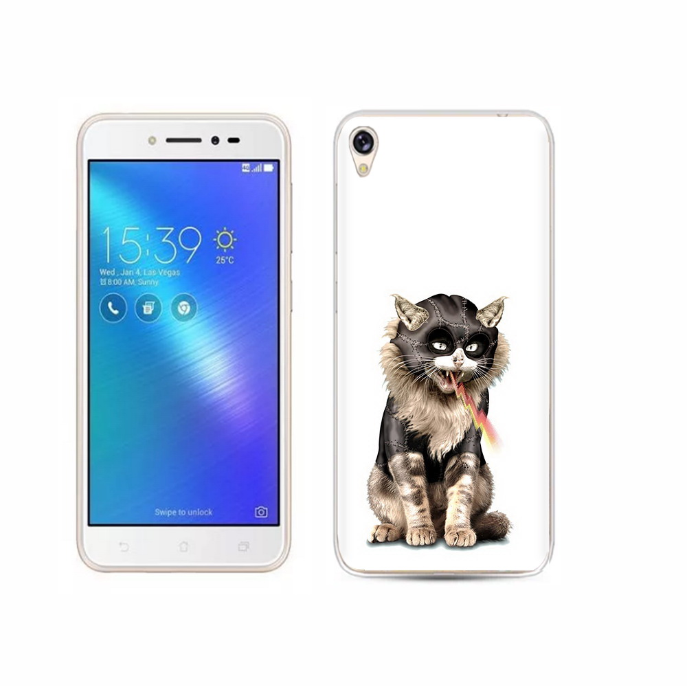 

Чехол MyPads Tocco для Asus ZenFone Live (ZB501KL) дьяволский кот, Прозрачный, Tocco