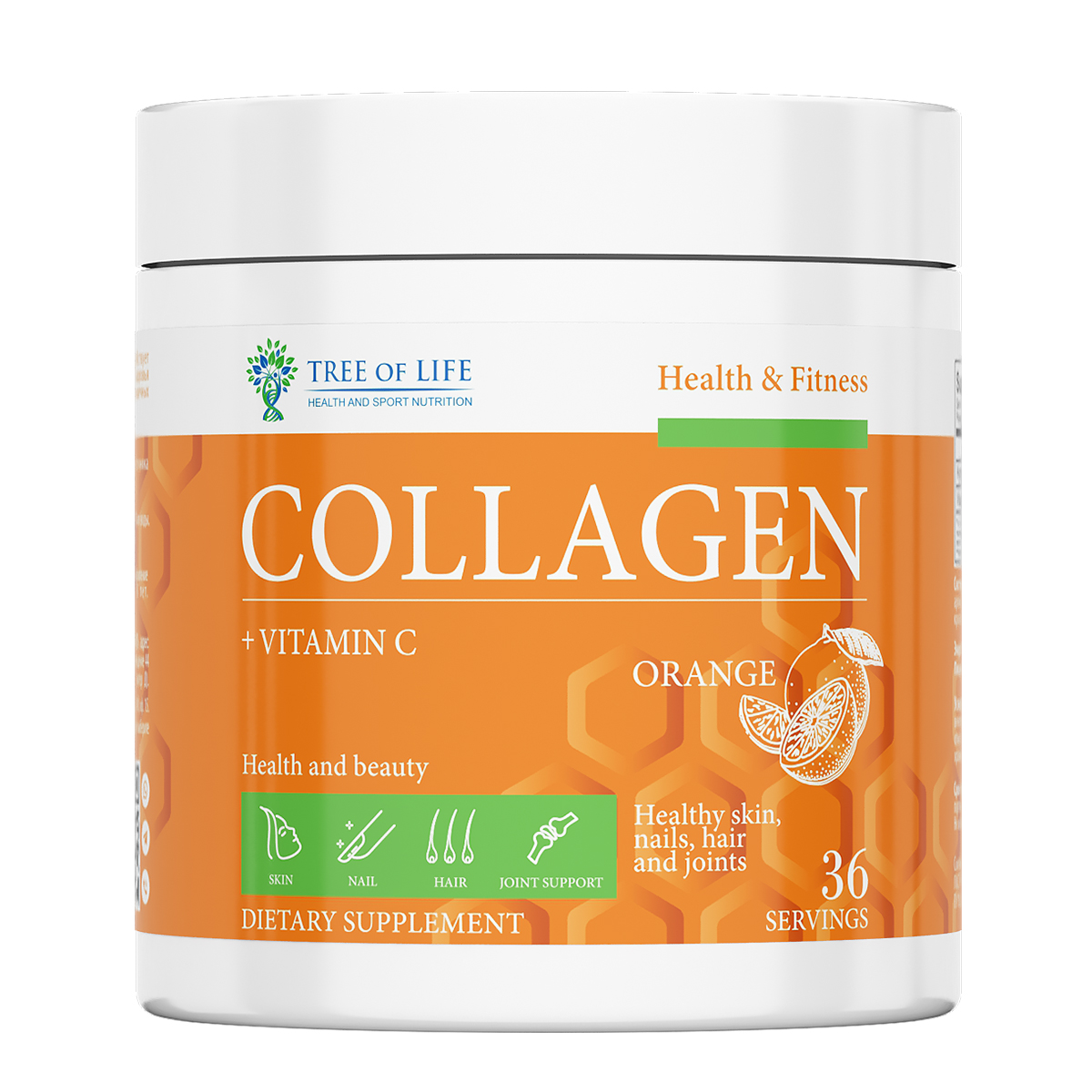 Суставной комплекс Tree of Life Collagen Vitamin С апельсин 36 порций